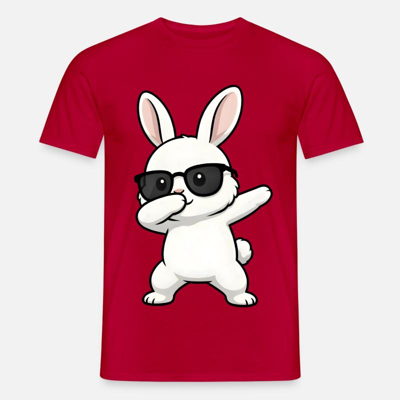 Dabbing Rabbit - Men’s T-shirt - red