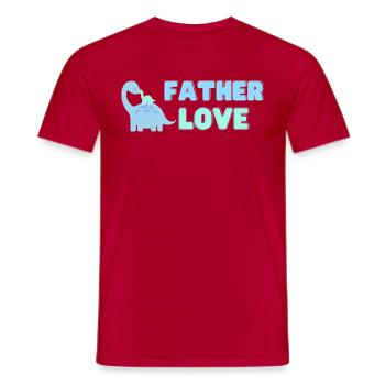 💗 Vaterliebe 💗 Das beste Geschenk für Väter - Männer T-Shirt - Rot - Vorne - AI Model Male 178 dark (178cm)