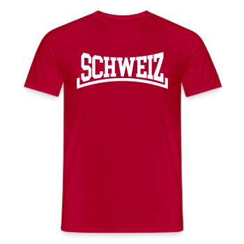 Schweiz - Männer T-Shirt - Rot - Vorne - AI Model Male 178 dark (178cm)