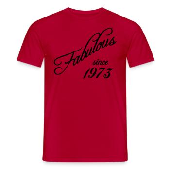 Fabulous since 1973 - Männer T-Shirt - Rot - Vorne - AI Model Male 178 dark (178cm)