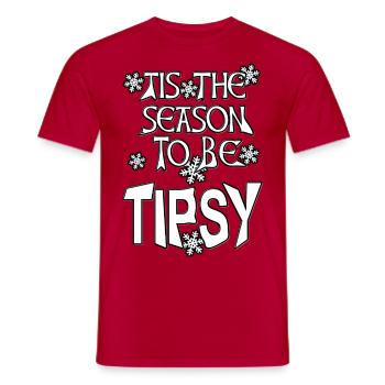 Lustige Weihnachtszeit Text Zitat Bild Design - Männer T-Shirt - Rot - Vorne - AI Model Male 178 dark (178cm)