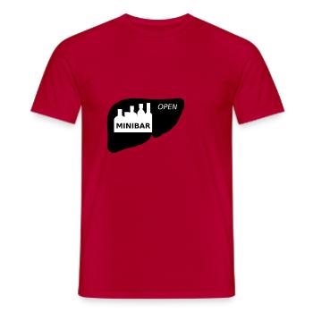 Minibar statt Leber - Männer T-Shirt - Rot - Vorne - AI Model Male 178 dark (178cm)