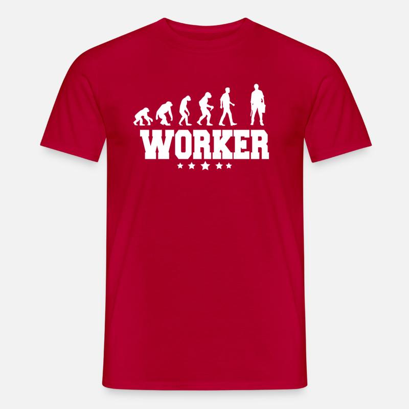 evolution of worker - Men's T-Shirt - red