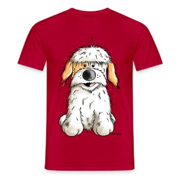 Knuffiger Havaneser - Männer T-Shirt - Rot - Vorne - AI Model Male 178 dark (178cm)