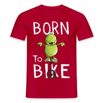 Born To Bike - Vélo - Cadeau - Grenouille - T-shirt homme - rouge - Devant - AI Model Male 178 dark (178cm)