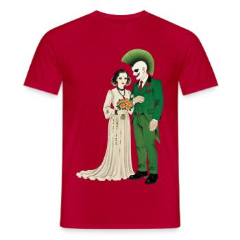 PUNKS WEDDING - steam punk'n'roll - T-shirt homme - rouge - Devant - AI Model Male 178 dark (178cm)