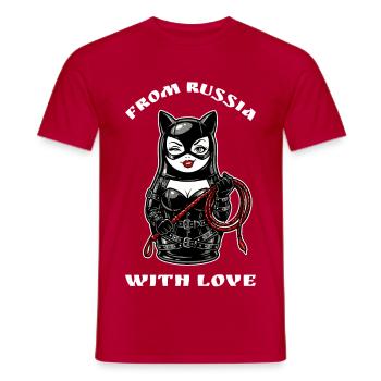 De Russie avec amour par Matreschka - T-shirt homme - rouge - Devant - AI Model Male 178 dark (178cm)