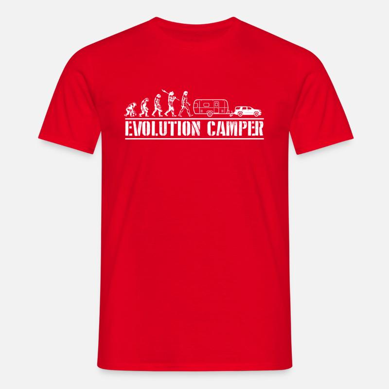 Evolution Camper Camping - Men's T-Shirt - red