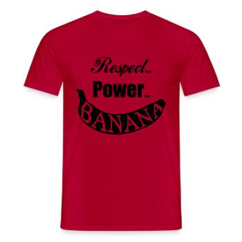 Respect, Power, Banana Tassen & Zubehör - Männer T-Shirt - Rot - Vorne - AI Model Male 178 dark (178cm)