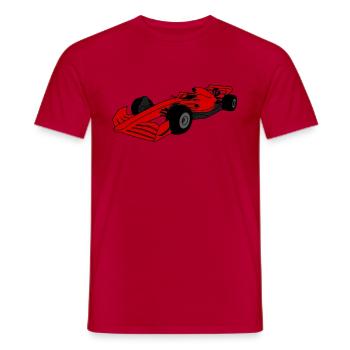 Formula Car Red - Men's T-Shirt - red - Front - AI Model Male 178 dark (178cm)