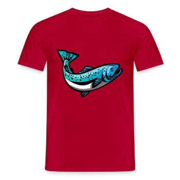 Pêcheur Pêcheur Pêcheurs Pêche - T-shirt homme - rouge - Devant - AI Model Male 178 dark (178cm)