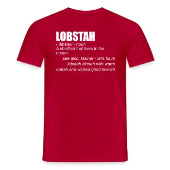 Lobstah Definition Lustiger Hummer Mainer Lobstah - Männer T-Shirt - Rot - Vorne - AI Model Male 178 dark (178cm)