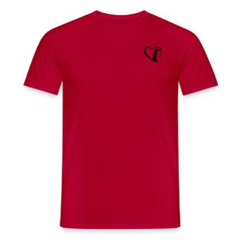 Animal Hérissons Coeur Bébé Hérisson - Mignon Hedgeh - T-shirt homme - rouge - Devant - AI Model Male 178 dark (178cm)