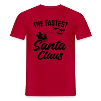 Le Père Noël le plus rapide - Quadcopter Drone Pilot S - T-shirt homme - rouge - Devant - AI Model Male 178 dark (178cm)