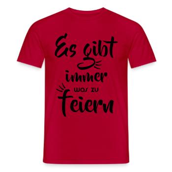 Party - Immer was zu feiern - Männer T-Shirt - Rot - Vorne - AI Model Male 178 dark (178cm)