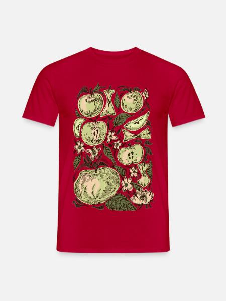 GRÜNE ÄPFEL - Männer T-Shirt - Rot