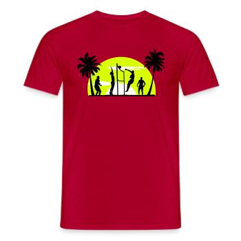 Volley-ball, Beach-volley, Beach Volleyball - T-shirt homme - rouge - Devant - AI Model Male 178 dark (178cm)