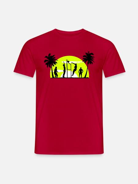 Volley-ball, Beach-volley, Beach Volleyball - T-shirt homme - rouge