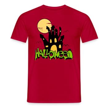 Cool Halloween Château d’horreur - T-shirt homme - rouge - Devant - AI Model Male 178 dark (178cm)