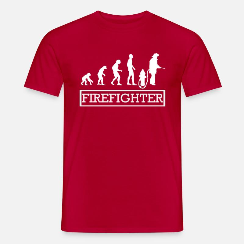 Evolution du service incendie - T-shirt homme - rouge