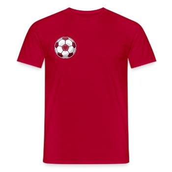 Amour du football Heartball - T-shirt homme - rouge - Devant - AI Model Male 178 dark (178cm)