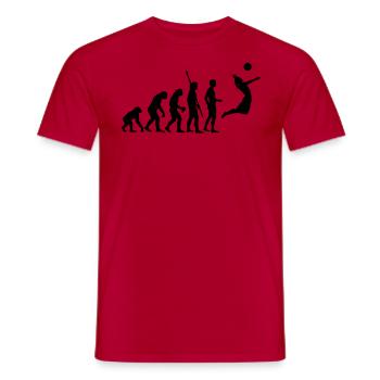 evolution_volleyball - Männer T-Shirt - Rot - Vorne - AI Model Male 178 dark (178cm)