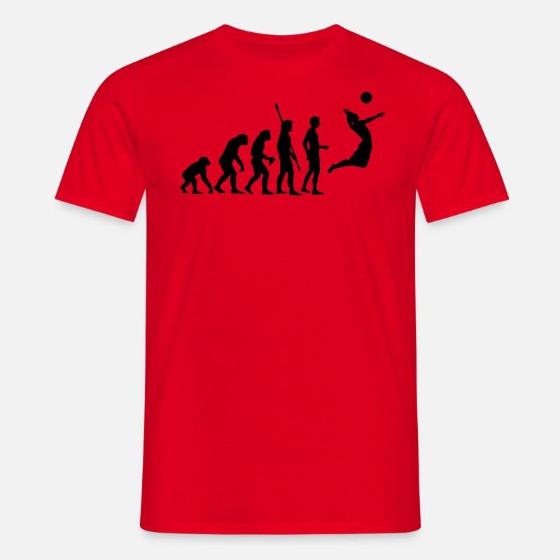 evolution_volleyball - Männer T-Shirt - Rot