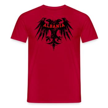 Albanische Drachenalbaner - Männer T-Shirt - Rot - Vorne - AI Model Male 178 dark (178cm)