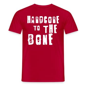 Hardcore - Männer T-Shirt - Rot - Vorne - AI Model Male 178 dark (178cm)