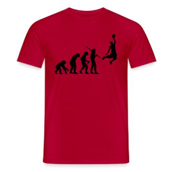 Evolution de basket-ball - T-shirt homme - rouge - Devant - AI Model Male 178 dark (178cm)