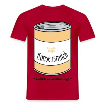 Konsensmilch - Männer T-Shirt - Rot - Vorne - AI Model Male 178 dark (178cm)