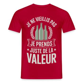 Humor Geburtstag älter werden Ich nehme Wert - Männer T-Shirt - Rot - Vorne - AI Model Male 178 dark (178cm)