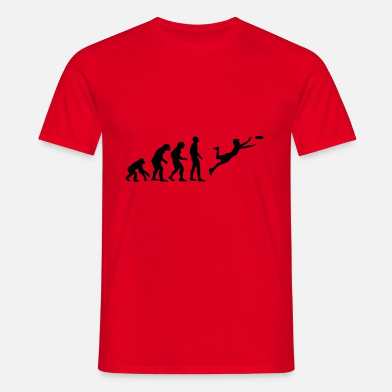 Ultimate Frisbee Evolution - Männer T-Shirt - Rot