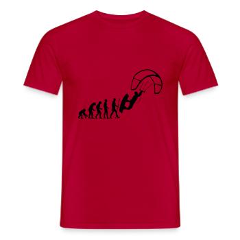 Evolution Kite - Männer T-Shirt - Rot - Vorne - AI Model Male 178 dark (178cm)