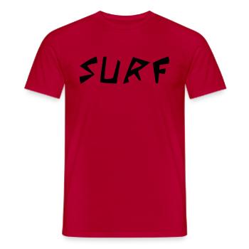 surf - Männer T-Shirt - Rot - Vorne - AI Model Male 178 dark (178cm)