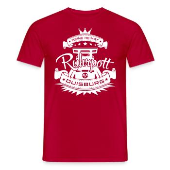 Ruhrpott - Duisburg - Männer T-Shirt - Rot - Vorne - AI Model Male 178 dark (178cm)