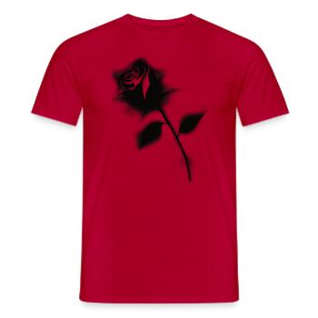 Gothique Rose noire - T-shirt homme - rouge - Devant - AI Model Male 178 dark (178cm)