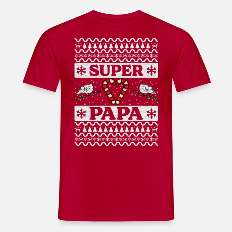 Super Papa Pull Moche De Noël Papa - T-shirt homme - rouge