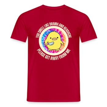 You Smell Like Drama and a Headache Duck - Männer T-Shirt - Rot - Vorne - AI Model Male 178 dark (178cm)