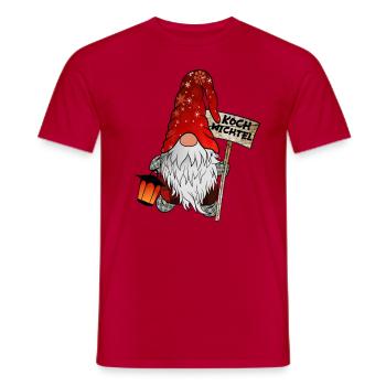 Koch Wichtel Weihnachtsgnom - Männer T-Shirt - Rot - Vorne - AI Model Male 178 dark (178cm)