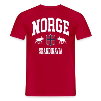 Norwegen - Männer T-Shirt - Rot - Vorne - AI Model Male 178 dark (178cm)