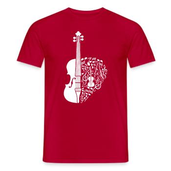 Double Bassist Musician - Double Bass Instrument - Männer T-Shirt - Rot - Vorne - AI Model Male 178 dark (178cm)