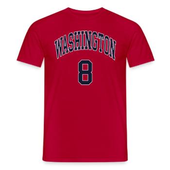 Washington 8 - Männer T-Shirt - Rot - Vorne - AI Model Male 178 dark (178cm)