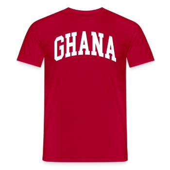 Ghana - Men's T-Shirt - red - Front - AI Model Male 178 dark (178cm)