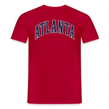 Atlanta - Männer T-Shirt - Rot - Vorne - AI Model Male 178 dark (178cm)