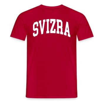 Svizra - Men's T-Shirt - red - Front - AI Model Male 178 dark (178cm)