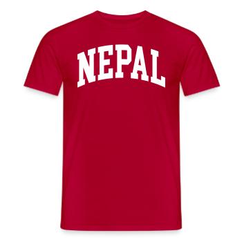 Népal - T-shirt homme - rouge - Devant - AI Model Male 178 dark (178cm)