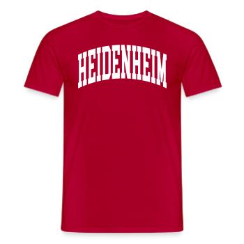 Heidenheim - Männer T-Shirt - Rot - Vorne - AI Model Male 178 dark (178cm)