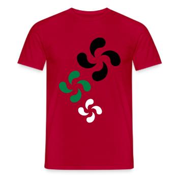 Baskische Quer - Männer T-Shirt - Rot - Vorne - AI Model Male 178 dark (178cm)