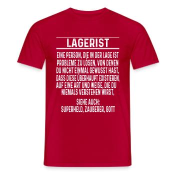 Lagerist Logistiker Lager Gabelstaplerfahrer - Männer T-Shirt - Rot - Vorne - AI Model Male 178 dark (178cm)